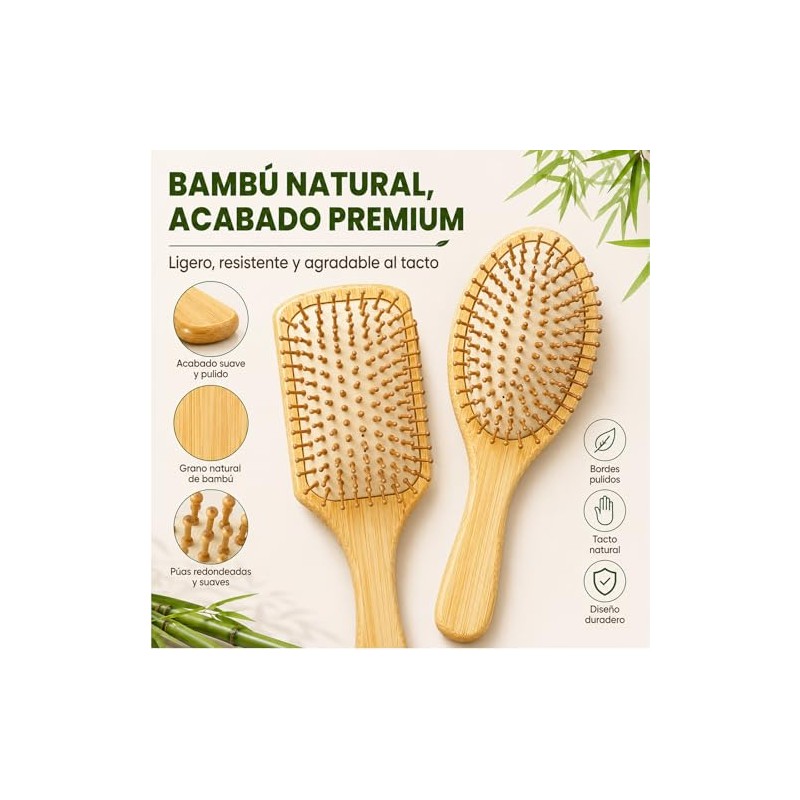 6 Piezas Cepillo para Cabello, Antiestático，Peine para Cabello Antiobstrucción, se