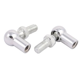 sourcingmap Rod End Ball Bearing with Stud, Right-Hand Female Thread M6x1.0mm and Right-Hand Male Thread M8x1.25mm, Gas Spring Ball Joint Connector End Fitting 2pcs