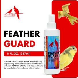 Morning Bird Feather Guard Spray for Birds 8 Fl Oz – Soothes Irritation & Itchy Skin – Reduces Feather Picking – Promotes Healing & Feather Growth – Easy No-Rinse Spray – Safe Daily Skin Care Formula