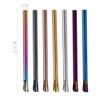 Luxshiny 4pcs Stainless Steel Straws Reusable Drinking Spoon Straws for