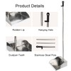Metal Dustpan Long Handle Stainless Steel Dustpan,Heavy Duty Standing Dust