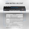 HDMI Matrix ARC 4 In 2 Out 4K HDR EDID