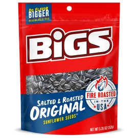 BIGS Sunflower Seeds, Salted & Roasted Original Flavor, 5.35 oz. (Pack of 12)