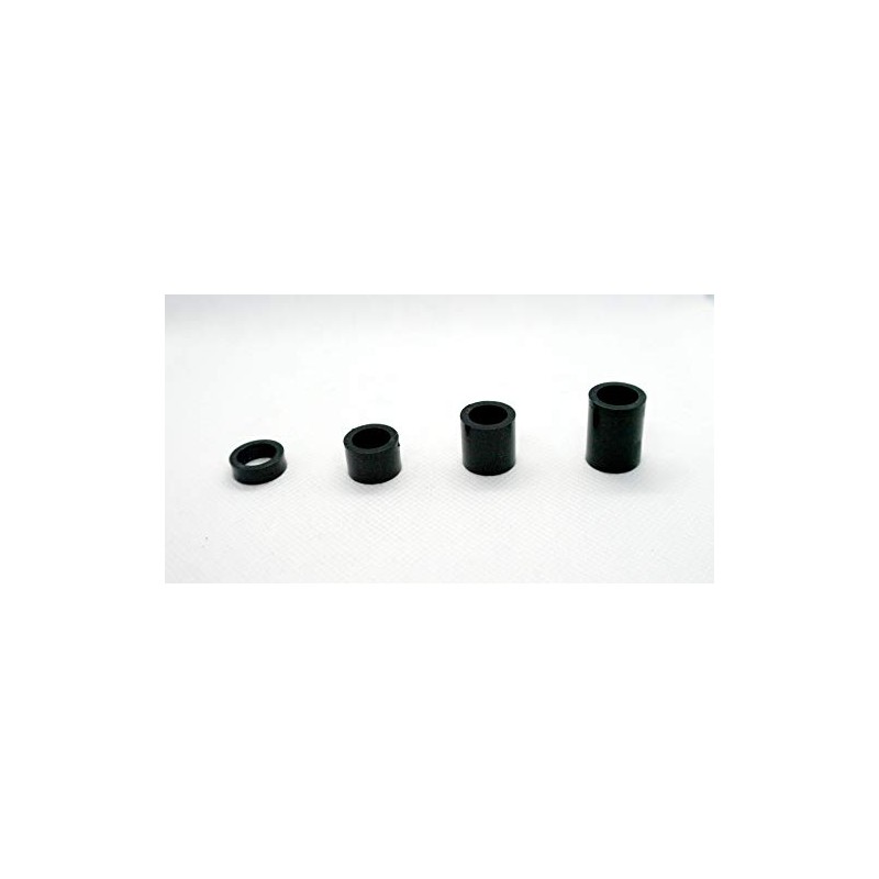 Nylon Spacers Black M10 x 5mm Length, 10.4mm Inner D