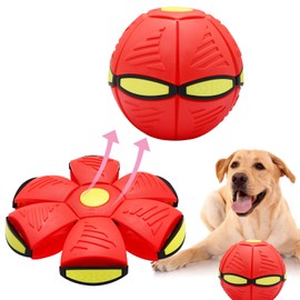 ICEBLUEOR Pet Toy Flying Saucer Ball, Doggy Disc Ball, Magic Dog Frisbee Deformation Ball, Interactive Flying Ball for Dogs, Pet Dog Toy Frisbee Dog Toy, Pet Balls for Outdoor Sports Dog Training