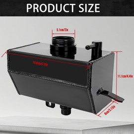 Front Engine 68364312AC Coolant Reservoir Expansion Tank,Aluminium Alloy Radiator Overflow Tank Compatible for Jeep Wrangler JL(2018+) Gladiator JT(2020+) 2.0&3.6L Engines-Black