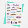 Happy Birthday to my Bestie - Cute Birthday Greetings Card