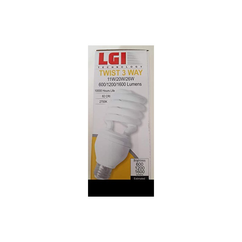 LGI TECHNOLOGY (EFS3XW-26 3-Way Compact Fluorescent Twist Light Bulb