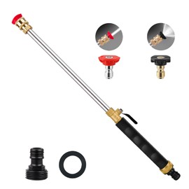 2025 Upgraded Jet Nozzle Power Washer for Garden Hose, 2-In-1 High Pressure Wand with 2 Different Nozzles and Quick Connectors，hydro nozzle High Pressure Washer Tools For Patio Car Pet Washing (black)