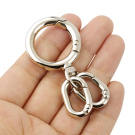 FUSSED Keychain, Carabiner, Stylish, Keychain, Frosted Surface, Lost Prevention, Easy Installation, Detachable Gift, Silver