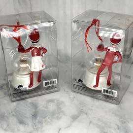 Dunkin Donuts New2023 Dunkin GIRL & BOY Elf On Shelf Ornament Snow Globe *FREE GIFT W/PURCHASE