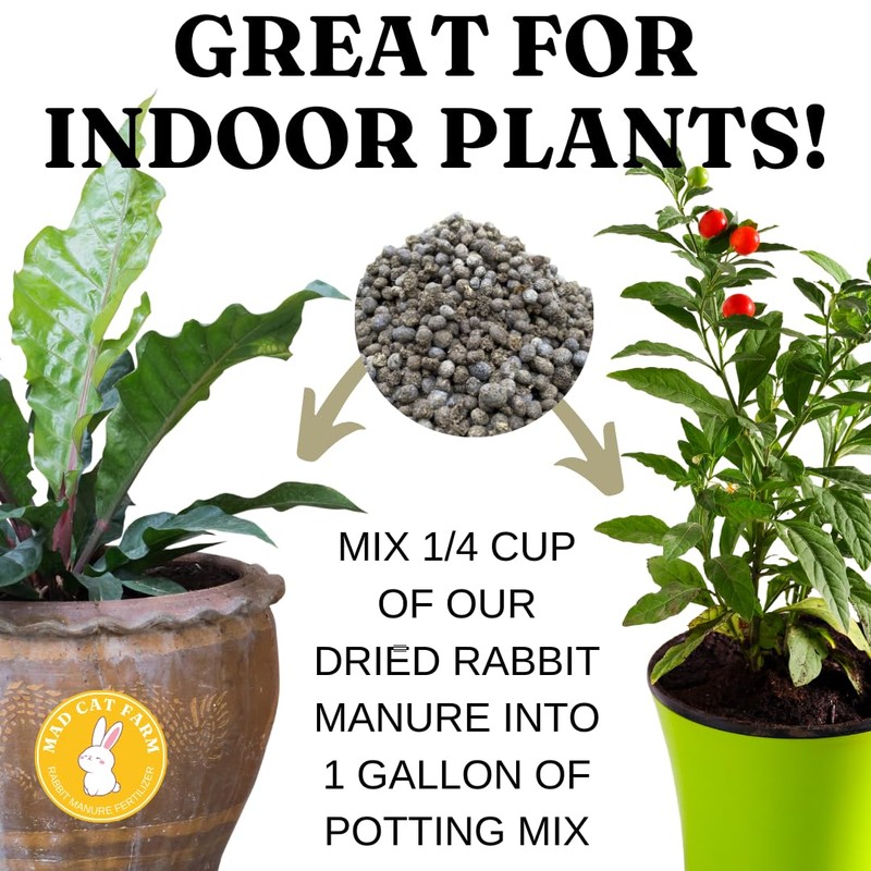 Rabbit Manure Fertilizer Pellets - All Natural Soil Amendment for