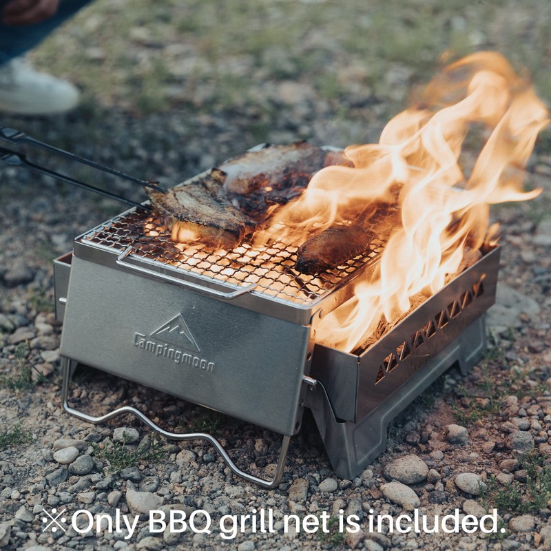 CAMPINGMOON Cooking Grid for Portable Campfire Grill Stainless Steel MS-1018-WG