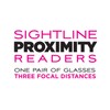 Sightline 6002 Progressive Multi Focus Reading Glasses Lightweight Semi-Rimless Gunmetal