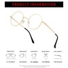 ZIMUSUN Small Round Metal Frame Glasses for Women Men Circle