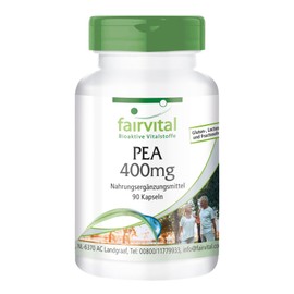 Fairvital PEA 400 mg - Palmitoylethanolamide - For 3 Months - Quality Tested and Safe Dose - 100% Vegan - Made in Germany - 90 Capsules