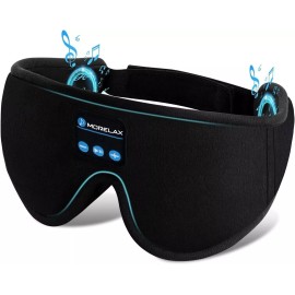 Morelax Sleep Mask with Bluetooth Headphones, 3D Sleep Mask Wireless Music Eye Mask