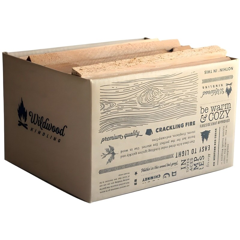 Wildwood Kindling Kiln-Dried Cedar Kindling – Medium Hearth Box, Perfect