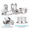 Vmuter 1/4"-20 Rivet Nut, 100Pcs 304 Stainless Steel Flat Head