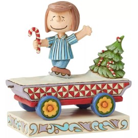 Jim Shore Peanuts Jim Shore Christmas Train Peppermint Patty Skating Shenanigans 6003027