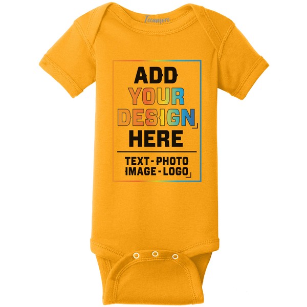 TEEAMORE Custom Bodysuits for Baby Personalized Bodysuit Design Your Own