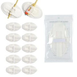10 pcs Foley Catheter Stabilization Devices,Sterile Individually Packaged,Self-High Adhesive Catheter Supplies for Single/DoubleTube Holder,Catheter Holder