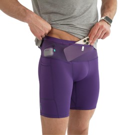 FlipBelt Men's Compression Shorts - Eggplant - XL