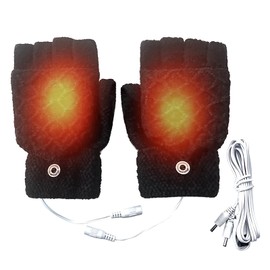 Afindern USB Gloves, Electric Heating Gloves, Hand Warmer, USB Double-Sided Heating, Warm, Thermal, Cold, Solid, Smartphone Compatible, Power Saving, Eco-friendly, PC, Work Desk, Office, Winter,