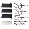 3-Pack Reading Glasses for Women Stylish Oprah Cat-Eye Spring Hinge