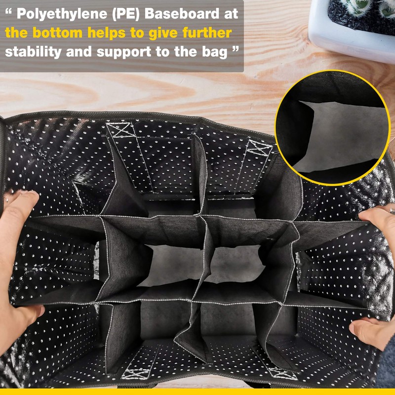 Bottle Bag Compartments for 12 x Bottles. Divider Partitions Suitable