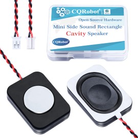 CQRobot 2 Pieces/1 Pair 35 mm * 25 mm * 6.8 mm Side Sound 4 Ohm 2 Watt / 3 Watt Rectangle Cavity Speaker, JST-PH 2.0 mm 2-Pin Interface Wire, for Computer Electronic Project Application Components.