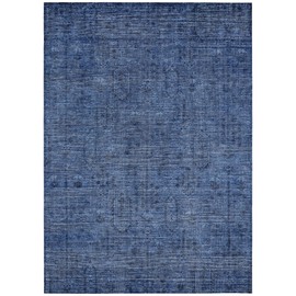 HomeRoots 3' X 5' Navy Blue and Blue Southwestern Washable Indoor Outdoor Area Rug