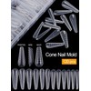 EBANKU 120 Pieces Clear Dual Nail System Mould Acrylic Stiletto