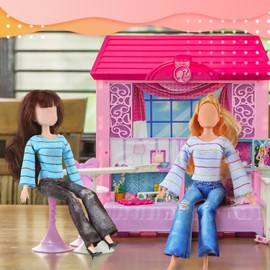 Bencailor 8 Pieces Christmas Doll Clothes 11.5 Inch Elf Doll Accessories Elf Sweaters Denim Pant Regular Outfit Clothing(Stripe)