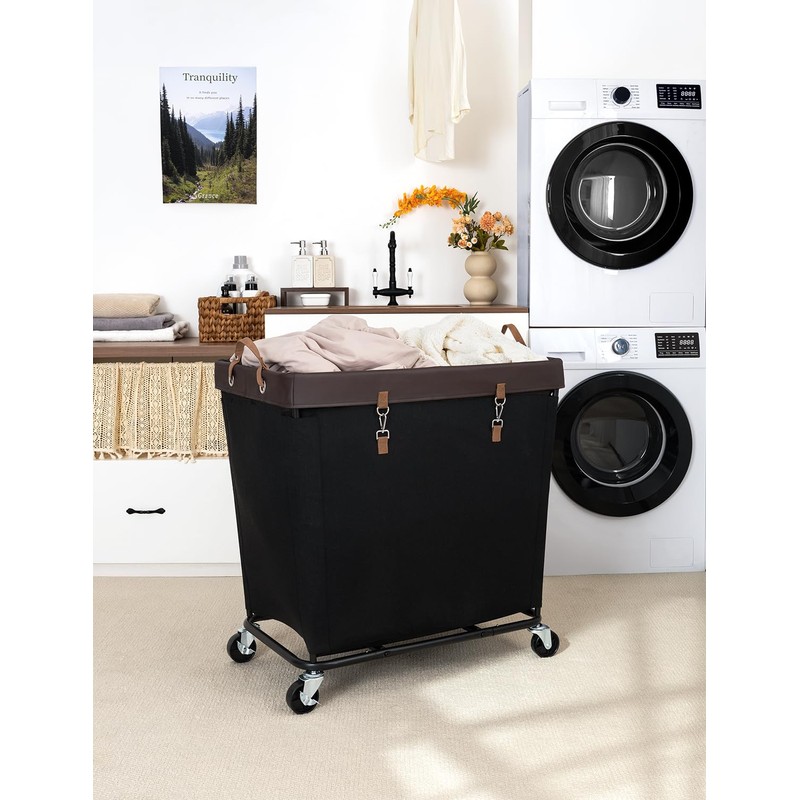 StorageWorks 320L Laundry Basket with Wheels, Extra Large Rolling Hampers