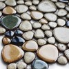 Primoon Pebble Stone Mosaic Tiles 5 Sheets, Beige Tan Brown