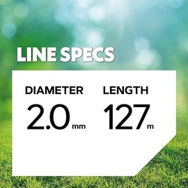 Oregon Yellow Round Strimmer Line Wire for Grass Trimmers and Brushcutters, Professional Grade Nylon, Fits Most Strimmers, 2.0 mm x 127 m (69-358-Y)