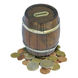 Sea-Club Money Box Barrel Money Box Diameter 10 cm Maritime Decoration