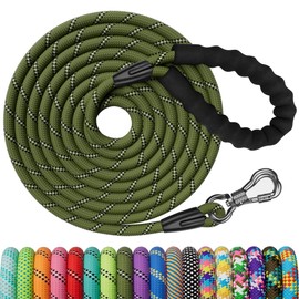 X XBEN Recall Lead for Dogs, 30 m Strong Dog Lead with Comfortable Padded Handle, Training Lead for Medium Large Dogs, Lockable Carabiner