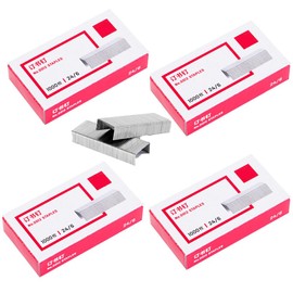 WANDEHO Stapler Needles, Stapler Needles, 12mm×6mm, 24/6 Standard, High-Strength Alloy Steel, 4000 Pieces per Set