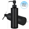 Matte Black Countertop Soap Dispenser, 11.8 oz Lotion Dispenser with