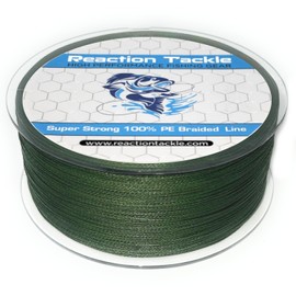 Reaction Tackle Braided Fishing Line NO Fade Low Vis Green 30LB 300yd