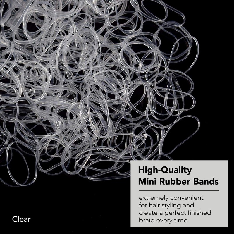 EXTRA STRONG 300 Mini Hair Rubber Elastics Multi Pack for