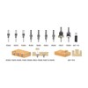 Amana Tool AMS-623 3-Pc Carbide Tipped Countersink Set Round Shank