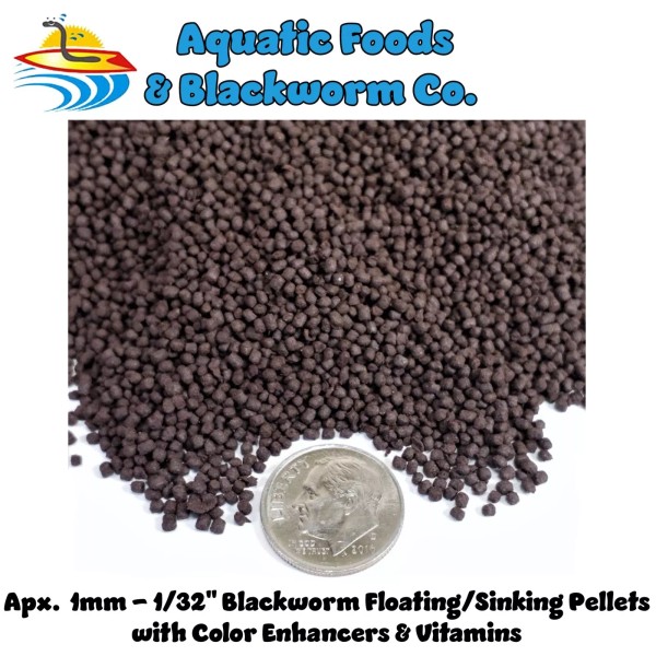 Aquatic Foods Floating & Sinking Blackworm Pellets with Color Enhancers