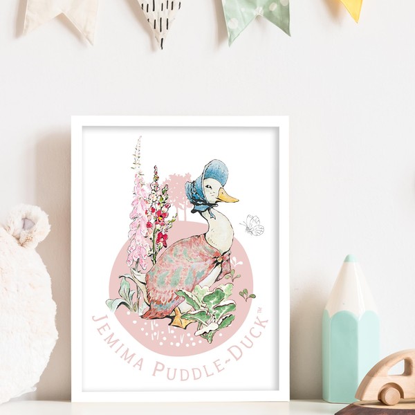 Themed Peter Rabbit Print - Jemima Puddle-Duck Garden Circle Nursery