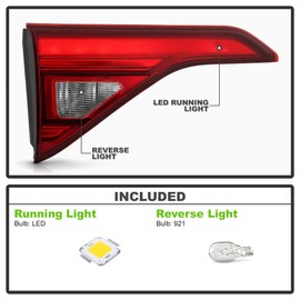 KEEKPO - For 2017 2018 2019 GMC Acadia w/o Terrain Package Factory Inner Tail Light Lamp Replacement Left Driver Side