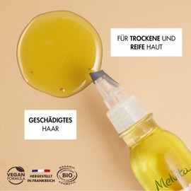 Melvita – Bio-Arganöl – Gesichts-, Körper- und Haarpflege – Nährt, schützt und strafft – Verlangsamt die Hautalterung – 100 % natürlich – Bio-zertifiziert – Vegan – Hergestellt in Frankreich – 50 ml