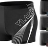 a369 Men's Plus Size Quick-Dry Swimming Trunks L (Recommended Weight 42.50 Kg-50.00 Kg) / Silver 10ea