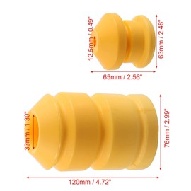 MACHSWON 1 Set 15295277 15783030 Car Front Rear Jounce Bumper Stop Axle Bumpers for Hummer H3 H3T 2006-2010 Yellow